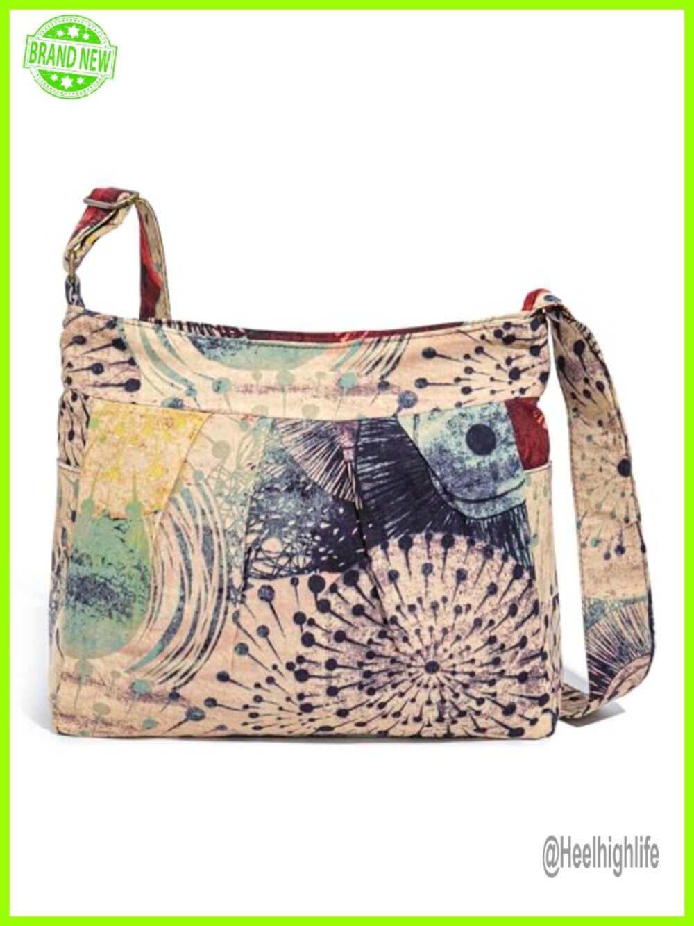 Canvas Crossbody Hobo Bag Lightweight Large Capacity Boho Shoulder Handbag